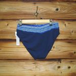 Robin Piccone NWT  Blue Bandana High Waist Bikini Bottoms M Photo 5