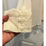 Forever 21 Contemporary Women’s XL Cream Blouse Faux Wrap Holiday‎ Winter White Photo 4