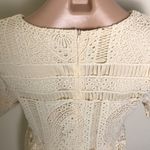 Polagram  Ivory Cream Lace Crochet Dress Roolee Photo 4