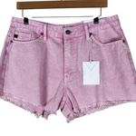 NWT KanCan Pink Denim Shorts Raw Hem Size XL Photo 0