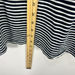 J Jill Dress Womens Small Navy White Striped Bell Sleeve‎ Embroidered Preppy Blue Photo 3