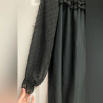 ZARA Basic Knee Length Dress W/ Sheer/Mesh Fabric Detailing Size Large Photo 2