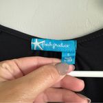 Fresh Produce  Emma Dress Woman’s Size S Black Ruching Short Sleeve Style 21484 Photo 3