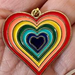 Colorful heart pendant necklace Photo 3