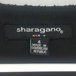 Sharagano  Black Pattern A-Line Lined Mid-Sleeve Dress 4 Photo 11