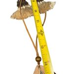 Boho Necklace and Earring Set Western South Western Leather Wood Tassels New Brown Photo 3