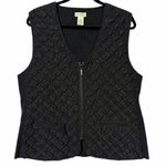 Orvis  Woman’s Black Quilted Full Zip Lightweight Vest Size Large Outdoor Hiking Photo 0