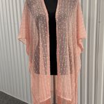 Nanette Lepore Women’s New Pink Open Knit Cover Up One Size Photo 0