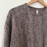 Athleta Studio to Street Print Sweatshirt animal print pattern Size M Photo 3