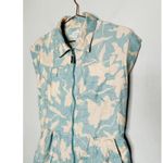 Tanya Taylor Blue Floral Cotton Zip Up Front Skye Mini Romper Size Medium Photo 6