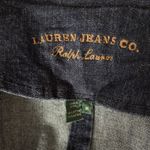 Ralph Lauren  Jeans Co Denim Blazer Jacket Womens Medium Dark Blue Stretch Preppy Photo 7