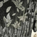 Polagram NWOT Black Floral Faux Wrap Velvet Maxi V-Neck Dress | size 3XL Photo 5