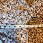 LOFT Outlet Floral Print V Neck Long Sleeve Blouse Top Womens Medium Gray Photo 3