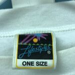 Vintage Art Paint all over cats and daisies gold colorful women’s sweatshirt OS‎ Pink Size L Photo 3