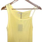 John Elliott Cotton Ribbed Asymmetrical Yellow/Pollen Tank Dress Size 3/Large NW Yellow Photo 3