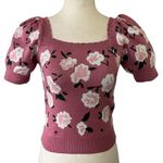 Willow & Wind Puffy Short Sleeve Sweater Pink Size XS Photo 0