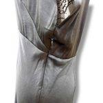 Madewell NWT Size 8 Black Satin Wide V-Neck Midi Dress NO107 Photo 4