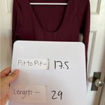 Good American  Burgundy Scuba Scoop bodysuit size large Photo 7