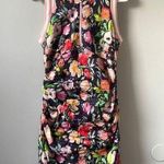 Nicole Miller Collection Floral Zip Front Ruched Mini Dress - RARE Photo 0