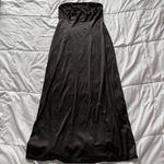 Vanity Fair Vintage 90s Y2K Womens Black Slip Dress Sweetheart Neckline Lace Gothic Cocktail Photo 7