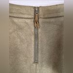 Maeve Anthropologie  Olive Green Jenny Seamed Faux Suede Mini Skirt size 4 $90 Photo 9