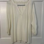 Under Skies  White V-Neck 3/4 Sleeve Blouse Photo 0