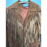 Vintage Cedars Suede Leather Fringe western cowboy brown coat Jacket M Size M Photo 5