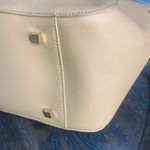 H by Halston tan and white snake embossed leather shoulder bag pre loved Photo 4