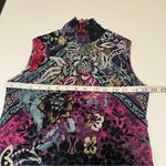 FUZZI floral print stretchy tulle mesh turtleneck, sleeveless, cropped top sz XL Photo 2
