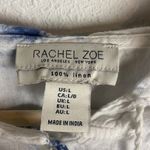 Rachel Zoe Size Large Linen Hooded Button Down Blouse Tie Dye Costal Beah Boxy Photo 6