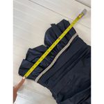 Pesavento Couture Black Ruffled Strapless Ruched Mermaid Dress Size S Photo 2