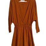 Free People  Beach Santa Maria Long Dolman Sleeve Orange Mini Dress SMALL Photo 1