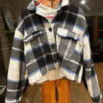 Hurley  Cropped Sherpa-Lined Jacket with Plaid Design Photo 0