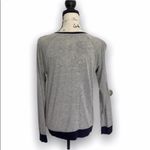 Tibi Gray Long Sleeve Top with Lace Overlay | Contrast Trim | Size XS Photo 2
