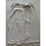 Chico's Womens Size 3 Linen Cotton Wrap Midi Skirt Natural Tan Boho Resortwear Photo 2