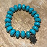 Lucky Brand  Faux Turquoise Beaded Stretchy Bracelet Photo 2