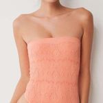 Urban Outfitters Strapless Textured Coral Bodysuit Photo 0