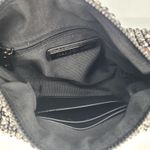 Madison West ‎ Rhinestone 2 Way Top Handle Chain Crossbody Purse Bag Silver Black Photo 6