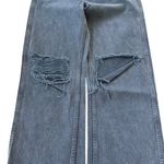 RE/DONE High Rise Loose Jean Washed Black with Rips Photo 7