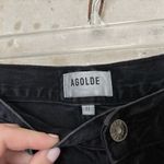 AGOLDE  Lana Mid Rise Vintage Straight in Disorder Washed Black Distressed Jeans Photo 3