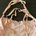 Free People HAH Don’t Cross Me Halter Bra Lace Dusty Rose Women’s Medium Photo 6