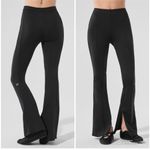 Alo Yoga Black Airtech Zip It Flare Leggings Size XXS Photo 2