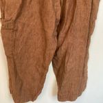 Coldwater Creek Womens 16 Brown 100% Linen Pull On Capri Pants Beachy Lagenlook Photo 10