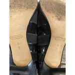 Coach  Trinitie Flower PUMPS Ladies 8 Black Suede Patent High HEELS Pumps EUC Photo 8