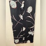 Liz Claiborne Y2K vintage  dress 10 Tulips Print Navy Blue White Cream Red maxi Photo 4