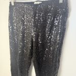 Boutique Leggings Womens Lg Black Sequins Sparkle Event Party Cocktails Flashy Photo 4