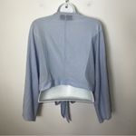 Blue Life  Planet Blue Wrap Cropped Kimono Summer Top Medium Photo 6