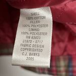 cj banks  Womens 1X Pink Plaid Quilted Jacket Vest Button Ranch Rodeo Old Money Photo 4