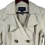 London Fog  Beige Double-Breasted Short Trench Coat with Belt Women's Medium Photo 12