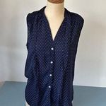 Alice Blue  for Stitch Fix womens sleeveless button down blouse blue size S Photo 0